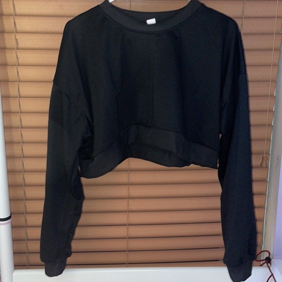 3 pack of brand new cropped sweaters new without tags. Black white and blue. - Picture 4 of 7